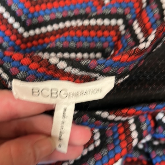 BCBGeneration Colorful Long Sleeve Ponte Knit Top Size Small - Picture 7 of 9